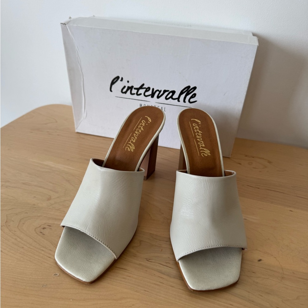 L'INTERVALLE Women's Off-White Mules